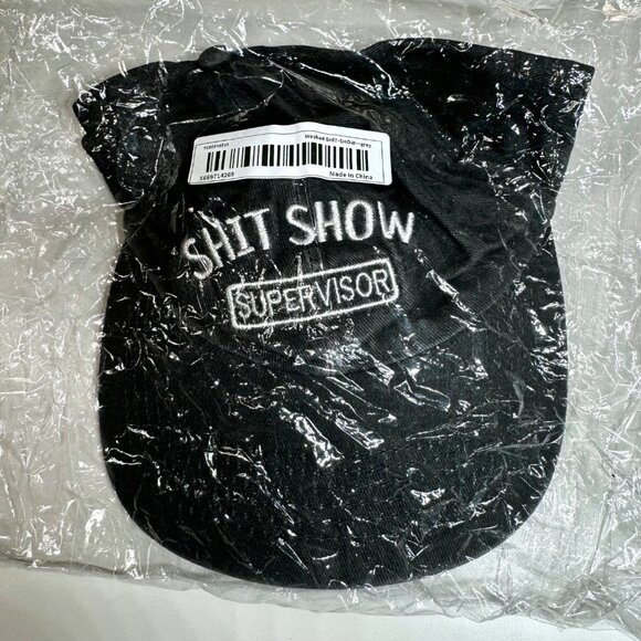 Accessories - “Sh!t Show Supervisor” Grey Embroidered Baseball Cap Adjustable New in Bag